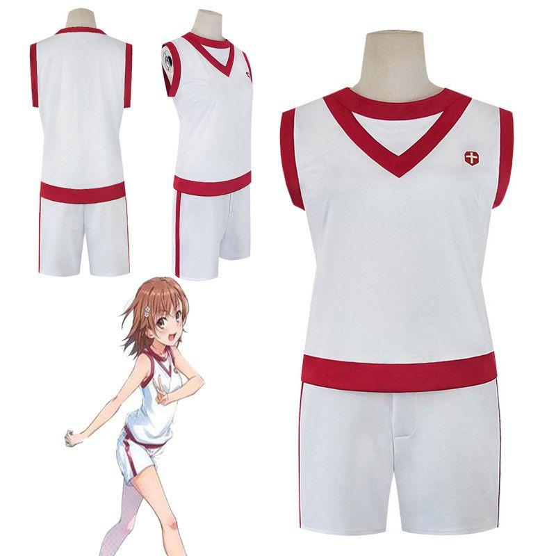 Toaru Kagaku Anime No Railgun Misaka Mikoto Cosplay Costume Sportswear Outdoor
