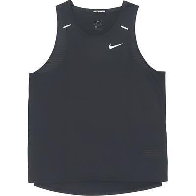 Rise 365 Solid Logo Round Neck Loose Tank Top Men Tops Black CZ9179-010