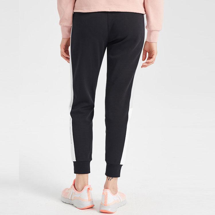 Li Ning Training Series Cuffed Knitted Sports Long Pants Women Bottoms Black AKLQ314-1