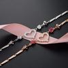 Tancise Fashion 925 Silver Chain Bracelet for Women Heart-shape Creative Zircon Gemstone Link Bracelets Wedding Birthday Gift