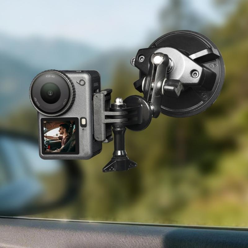 Quick Installation Dashboard Suction Cup Mount for Action 6 Camera Multiple Directional Rotation for Flexible Viewing