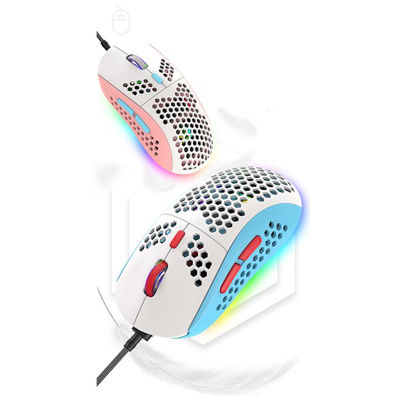 Souris Filaire Lumière Rgb Nid d'Abeille Souris Gaming Usb Bureau PC Ordinateurs Aouse