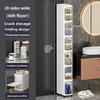 Folding bathroom storage cabinet 1/2/3/4/5/6 layers rack trolley kitchen bathroom locker children's toy folding cabinet narrow cabinet