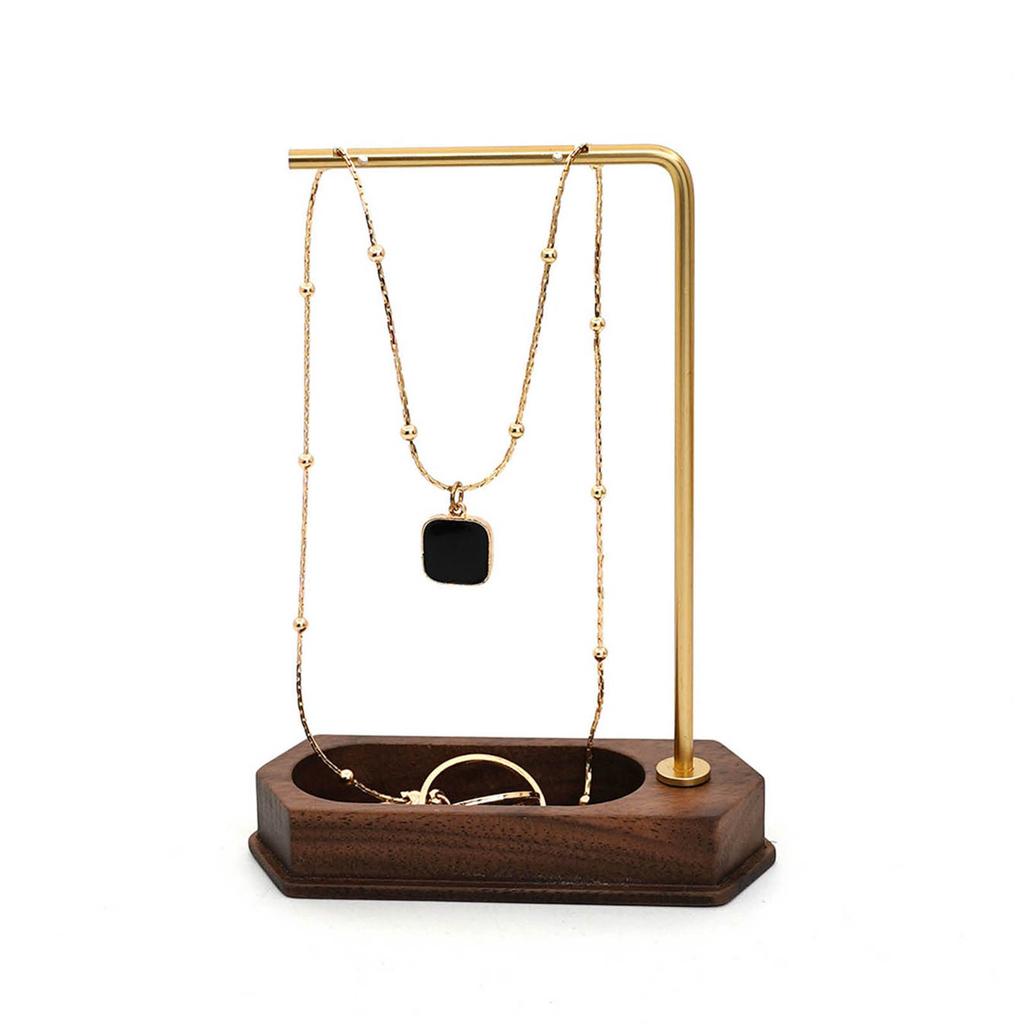 Jewelry Display T-Shape Bar Earrings Show Stand Shelf Wood Rings Holder Rack Jewelry Organizer for Home Decoration