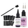 UV Hair Extension Kit: 30g Glue + 30ml Remover, Fast-Curing Waterproof Bonds + 4 Anti-UV Shields | Salon & Home Safe Set