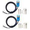 Inductive Proximity Sensor SN04-N NPN NO Normally Open Detection Approach Switch with SN Bracket (Blue, 2 Pack)