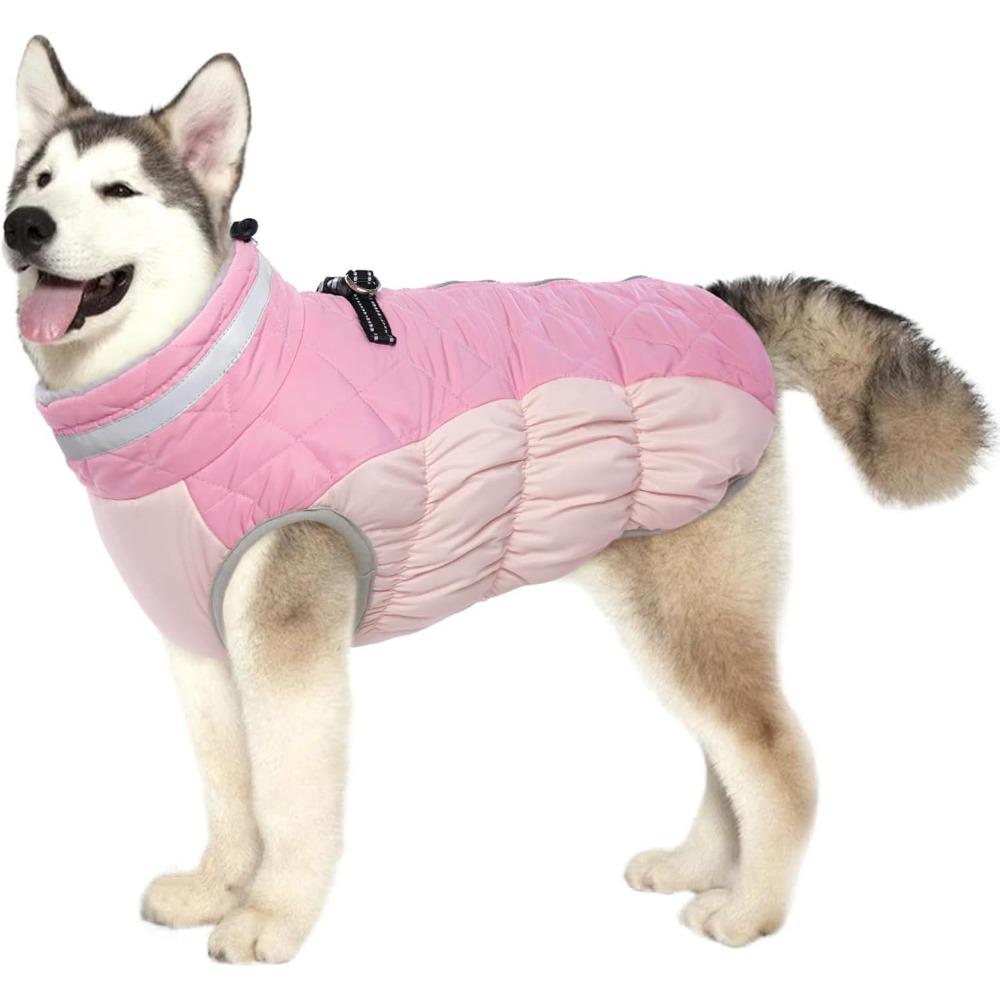 Haustierkleidung, Hunde Baumwollkleidung, Winddicht und Warm im Winter, Hunde Baumwollkleidung, Gefütterte und Verdickte Daunenbaumwollkleidung.