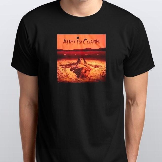 90s Music Alice in Chains Black Dirt Album T-SHIRT Black