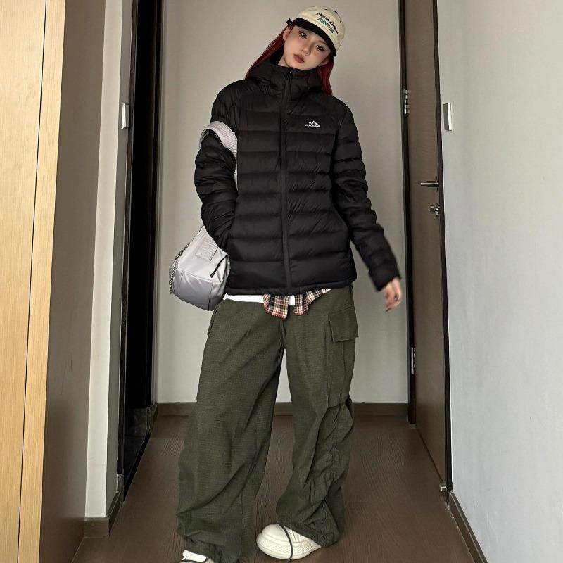 Down Cotton-padded Clothes Women's Winter New Light and Thin Hooded Small Cotton-padded Jackets Loose Fashion Warm Cotton-padded Jackets