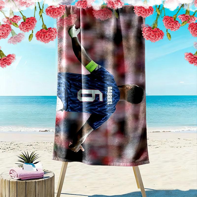 Gabriel Magalhaes Print Beach Towel, Large Soft Quick Dry Towel for Beach Camping Swimming