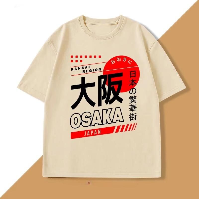 Japanese Style Osaka TShirt Vintage Street Wear Graphic T Shirts Cotton Short Sleeve Harajuku Tshirts WOMEN Clothing Top