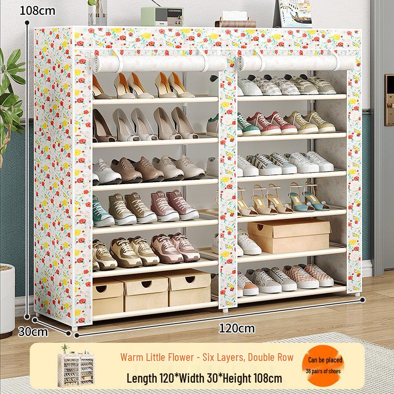 Multi-Layer Dustproof Shoe Cabinet with Large Storage Capacity for Home or Dormitory Use