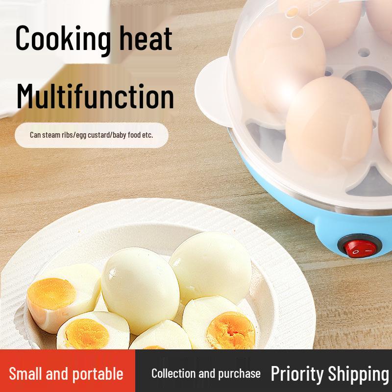 Compact Automatic Egg Boiler & Steamer with Anti-Dry Protection - Perfect for Home Breakfasts