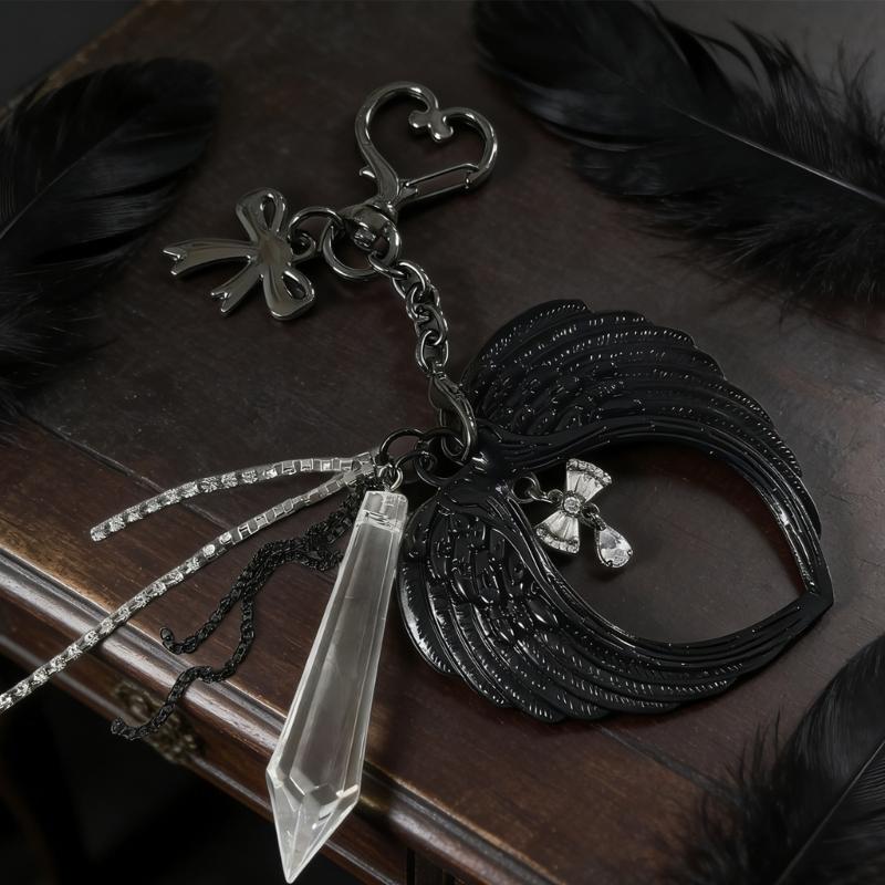 Angel Wing Keychain Ideal For Personalizing Bags Or Keys Stylish Gothic Jewelry For Everyday Carry Or Gift Giving