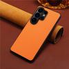 Luxury Plain Pu Leather Phone Case For Samsung Galaxy S26 Ultra S23 FE S24 S25 Plus Wireless Charging Ultra Thin Soft Cover