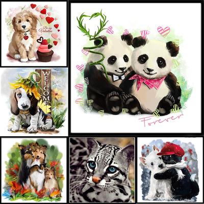 Pittura Diamante 5D Fai da Te Serie Animali Fatto a Mano Diamante Pieno Strass Ricamato Mosaico Gruppo Scatola Decorazione Casa Regalo
