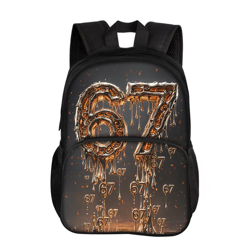 67 letter Ronde Voorzak Rugzak Cartoon Print Nieuw Trendy Hoge Kwaliteit Beste Schoolmaatje voor Studenten