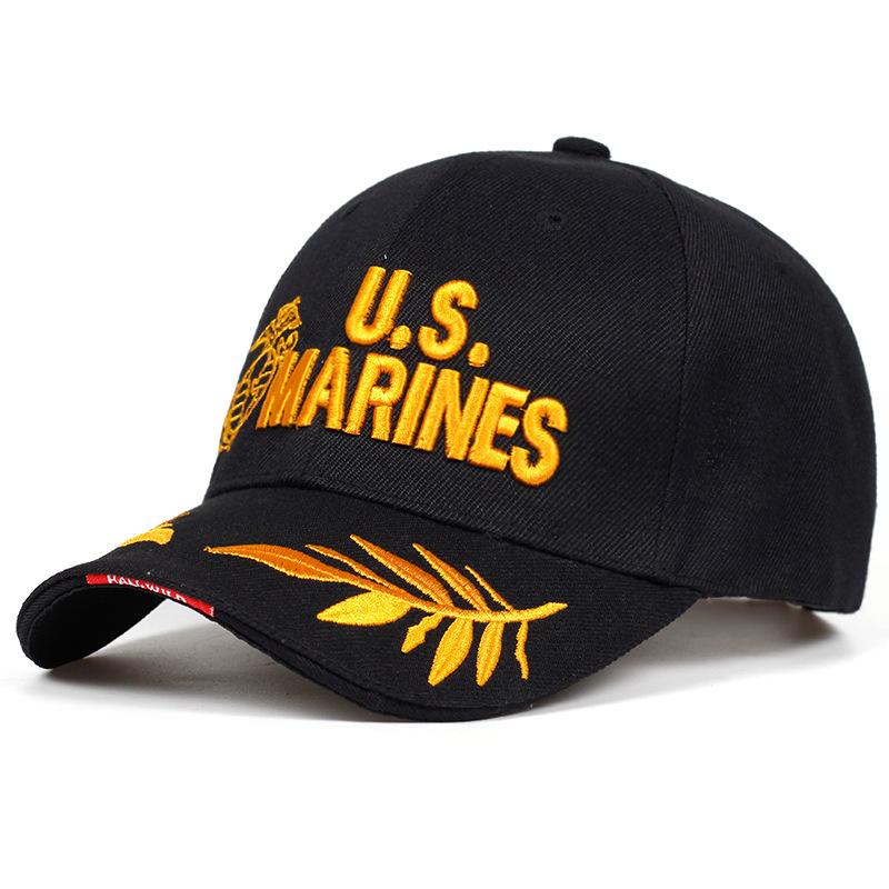 Outdoor Baseball Cap US MARINES Embroidered Baseball Cap, Marine Corps Baseball Cap, Military Camouflage Cap