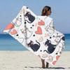 Cute Cat Print Beach Towel Soft Quick Dry Absorbent Lightweight Towel for Summer Beach Pool Camping Swim