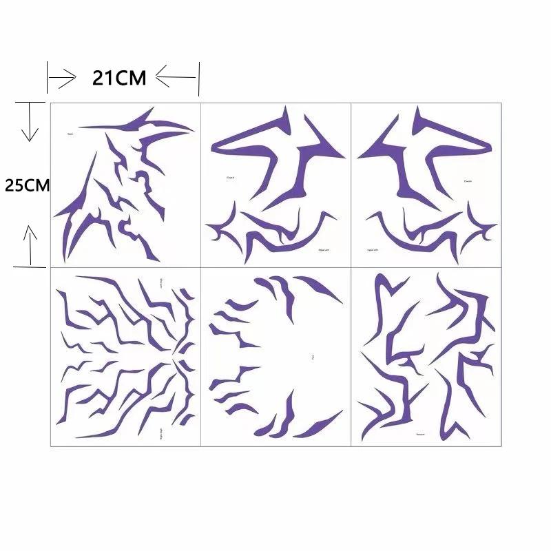 Anime Jinu Cosplay Fake Tattooing Temporary Sticker Paper Face Prop Body Art Kpop Costume Accessories Halloween Dress Up Props