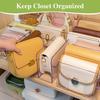 Thickened Wardrobe Divider: Clear Storage Shelf & Crossbody Bag Organizer