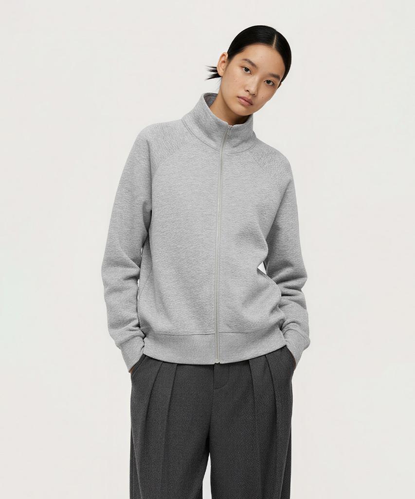 Beoteunseoul [Womens] Daily Raglan High-Neck Zip-Up (4 Colors)