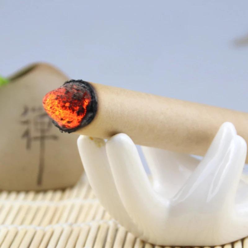 1pc  Ceramic Desktop Decorations Hand Rest Display Stand Base Cigar Armrest White Porcelain Buddha Hand Holding Kung Fu Tea Set