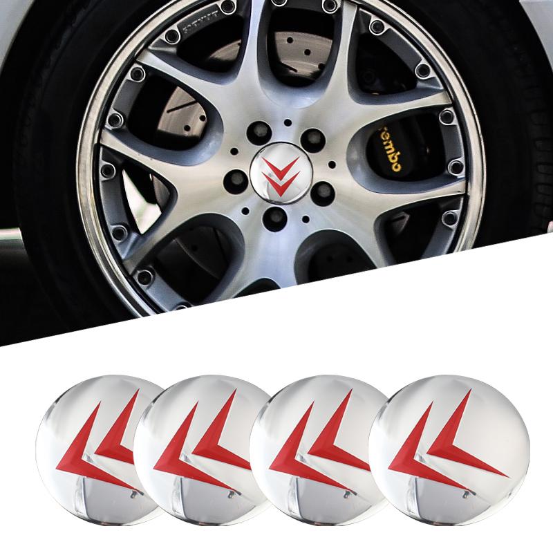 4 Stuks 56mm Auto Wielstickers Midden Naafkap Auto Embleem Badge Decal Voor Citroen C1 DS3 C2 C3 Vts C4 Saxo C4L C5 C6 C8 Xsara C3-XR