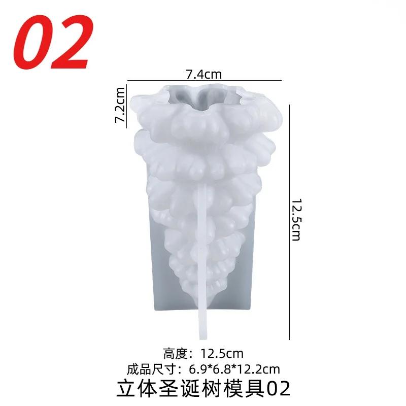 

3D Рождественская елка свеча силиконовая форма для стола, ювелирных изделий, форма для хрустальной смолы, форма для рождественской елки, ароматерапии, украшения торта светло-зеленый