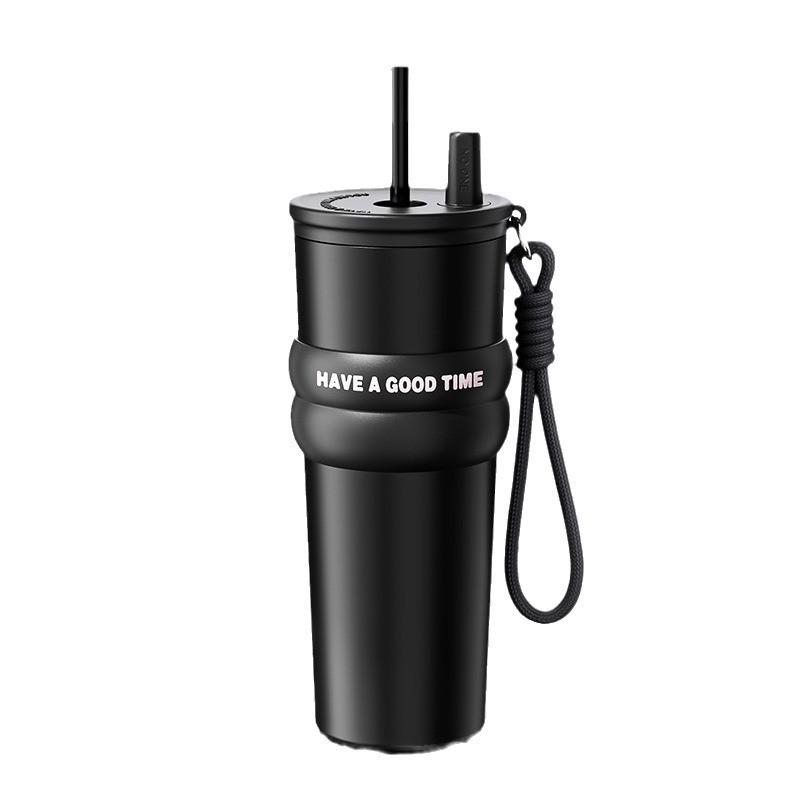 

Portable Insulated Water Bottle With Thickened Body And Leakproof Straw For Sports And Travel Mystical Shadow