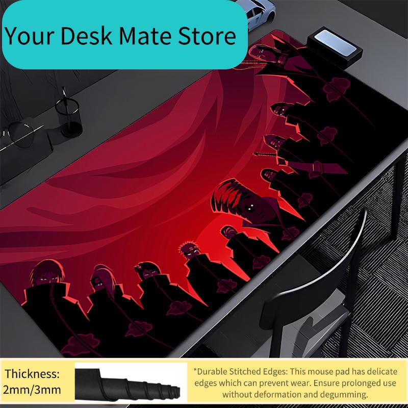 Office Mouse Pad Naruto Akatsuki PC Desk Mat Gamer  Computer Carpet Keyboard Table Gaming Accessories Rubber Xxl Mousepad