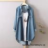 Abito Casual Retro in Velluto a Coste Autunno & Inverno Taglie Forti per Donna
