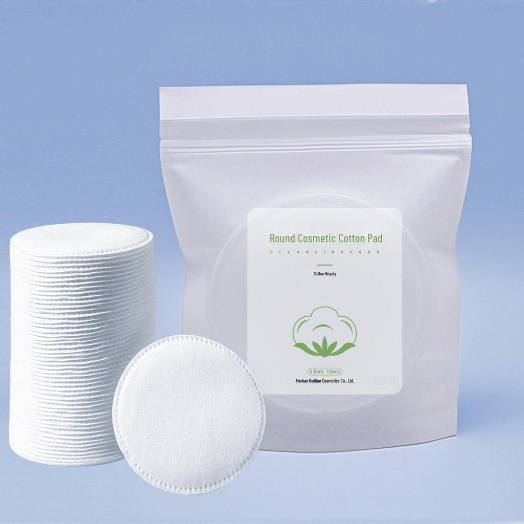 Stretchable Round Cotton Makeup Remover Pads - Wet Compress Pads with Small Gift