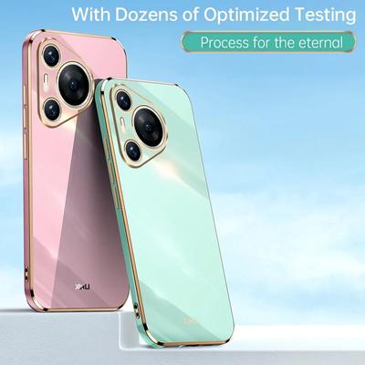 Luxury Plating Square Phone Case For Huawei P70 Pro Soft Silicone Shockproof Protection Back Case For Huawei P 70 70Pro
