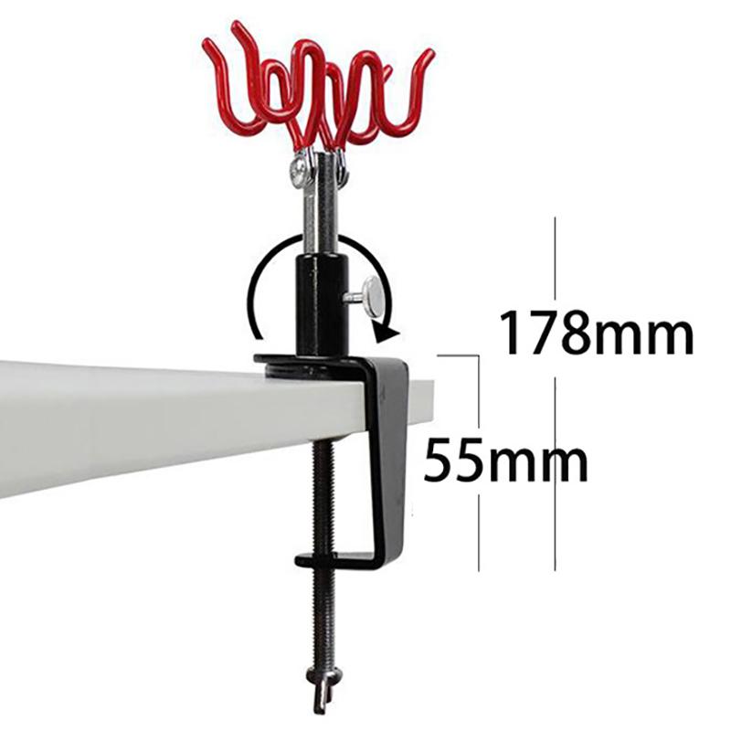 Airbrush Holder Clamp-On Stand Holds 2 Airbrushes Hobby Spray Gun Parts Table Bench Top Mount Airbrush Tool Accessories