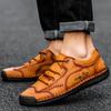 Men's Spring Plus Size Handcrafted Leather Casual Lace-up Shoes