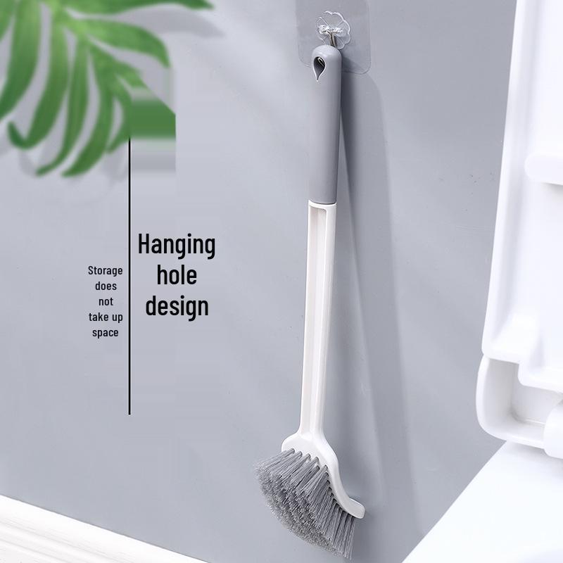 Wall-Mounted Soft Bristle Long-Handle Toilet Brush for Efficient Bathroom Cleaning