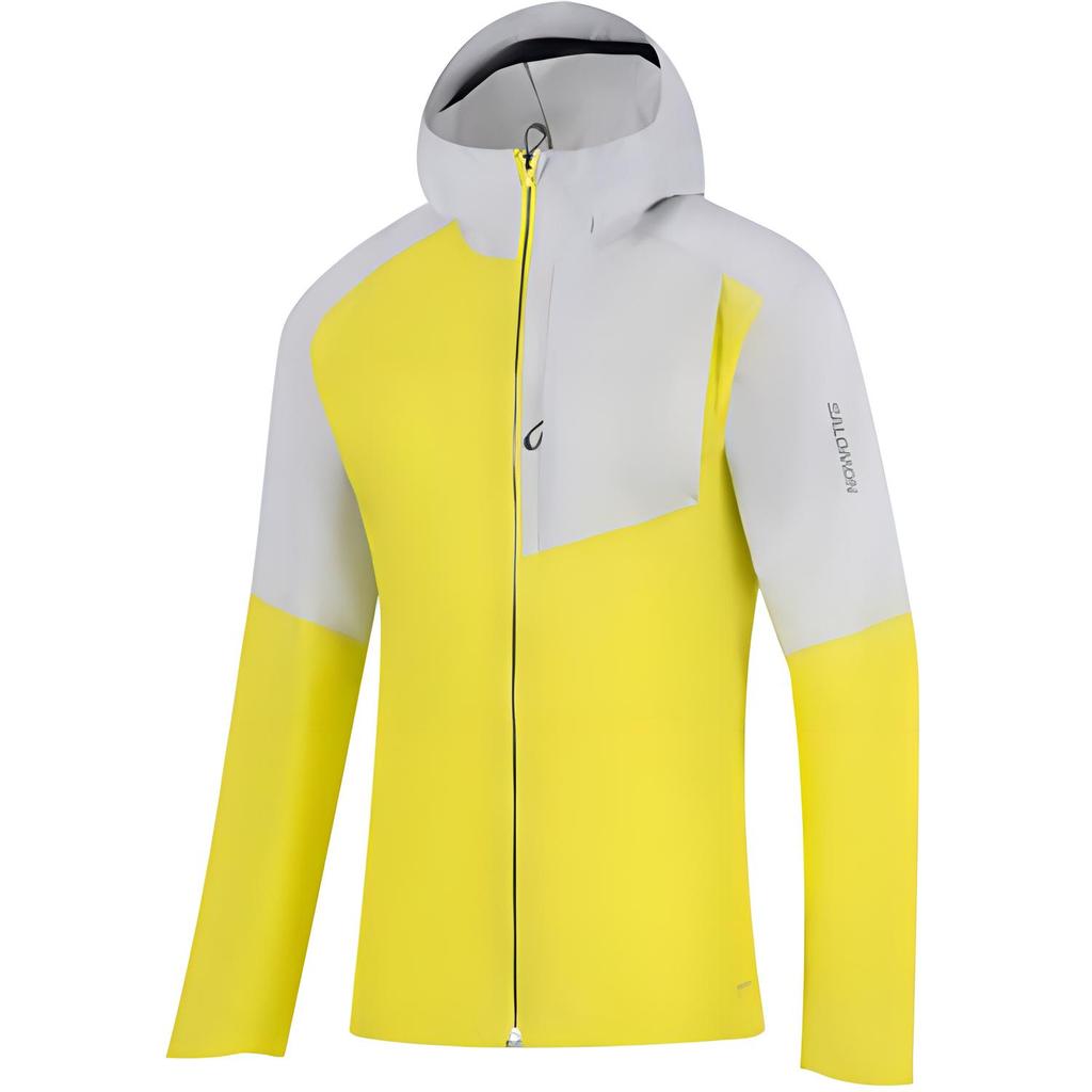 SALOMON Color Block Letter Print Comfortable Fashion Versatile Jacket Unisex Jacket Yellow-Green Roland-Gray LC2175700