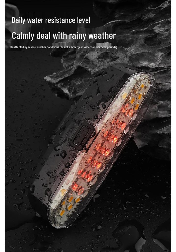 USB Rechargeable Wireless Bike Turn Signal and Tail Light - Waterproof, High-Brightness, Multi-Mode for Safe Night Riding