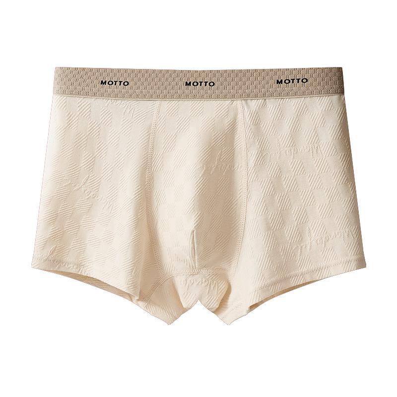 Men's Spring and Autumn High-grade Pure Cotton 10A Antibacterial Breathable Sports Boxer Briefs