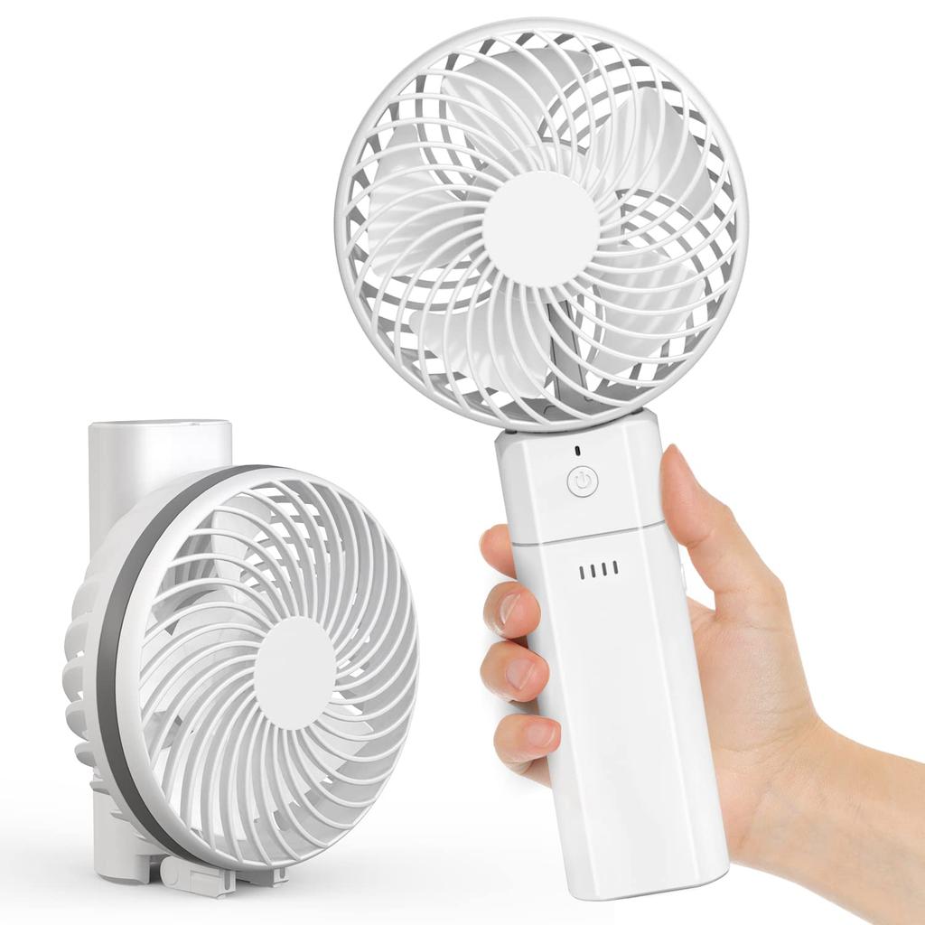Anktec Portable USB 5 Speed Large USB Strong Heatstroke with Strap Fan, Quiet, Rechargeable, Compact, Mobile, Settings, Powerful, Airflow, Mini, Wind,