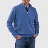 Autumn/Winter Men'S Plus-Size Knit Top, Zip-Up Knit Shirt, Warm Base Layer, Sweater For Men