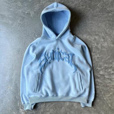 Nieuwe Amerikaanse Retro Hoodie met Gotische Letter Sterrenprint Trendy Casual Jas voor Dames Heren