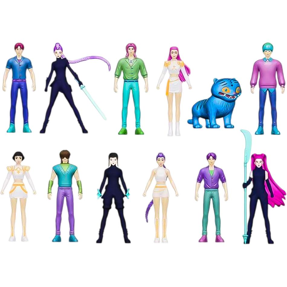 1-24 Stück Anime Kpop Dämonenjagd Blindbox Serie Figur Tiger Figur Spielzeug Schreibtischdekoration Statuen Halloween Weihnachten Kindergeschenke