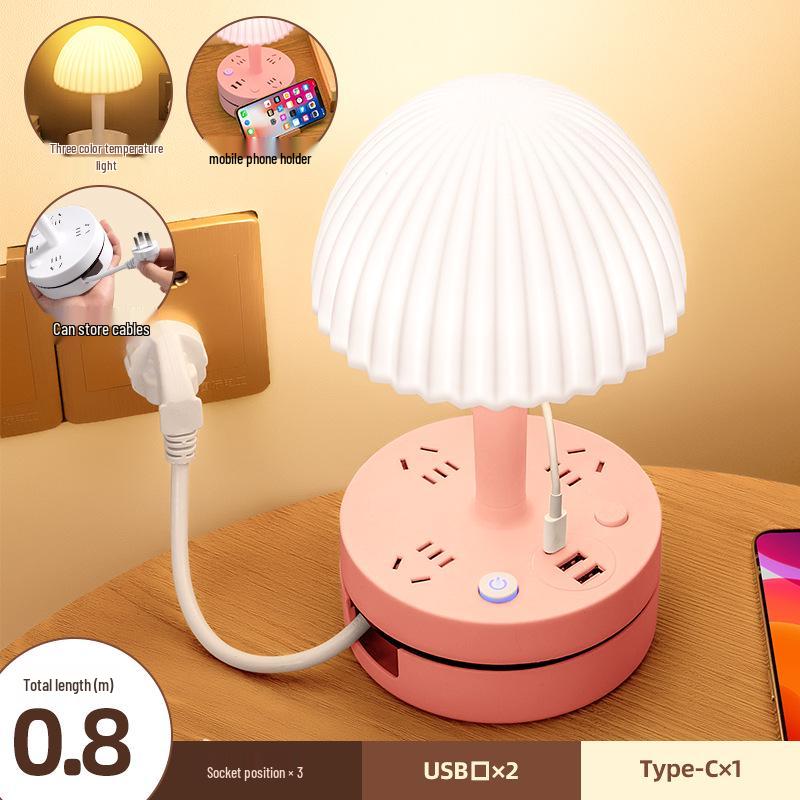 Luxury Glass LED Table Lamp - Eye Protection Night Light for Master Bedroom and Nursery.