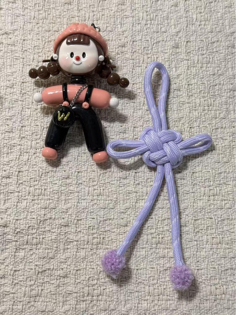 Pearl Chinese Knot Ethnic Style Handmade Woven Nylon Rope Phone Lanyard Pendant