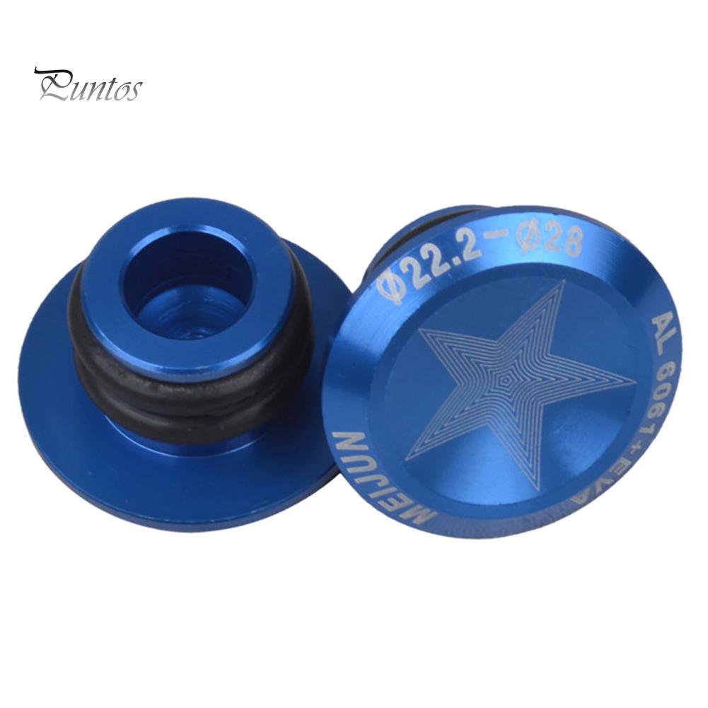 Puntos Aluminum Alloy 2Pcs Mountain Bicycle Bike Cycling Handlebar Grips Plug Bar Ends