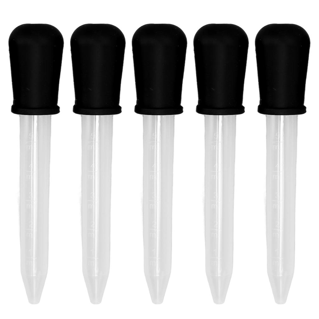 5Pcs Transfer Pipettes 5ml Silicone Material Easy Cleaning Making Disposable   Dropper