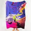 Art B Beautiful C Color Throw Flannel Throw Blanket Suitable for Sofa Living Room Bedroom