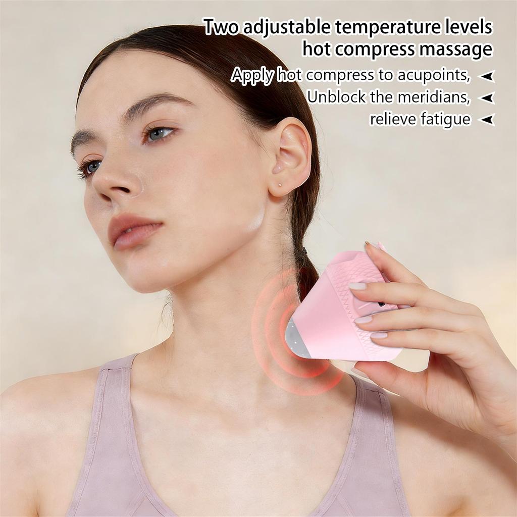 Electric Fascia Ball Adsorption Type Plantar Shoulder Neck Waist Fascia Relaxation Vibration Hot Compress Silicone Massager Massage Ball